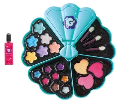 Produktbild von Smoby Glam Me Up Schminkpalette für Kinder ab 6 Jahren, Set mit Nagellack, Lipgloss, Lidschatten, Nagelfeile und Haargummis