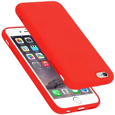 Produktbild von Cadorabo Schutzhülle für Apple iPhone 6 / 6S Hülle in Rot Handyhülle Case Cover TPU Etui