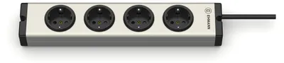 Productafbeelding van EHMANN 0600x00042035 Aluminium stopcontactstrip, universeel, 4-voudig, met 5 meter aansluitkabel