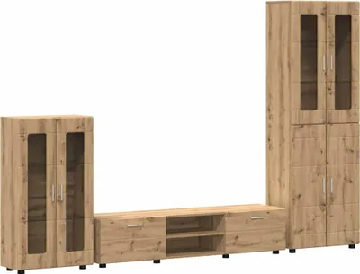 Produktbild von TV-Schrankset mit Tür FLORIN 3 pcs Artisan-Eiche Holzwerkstoff