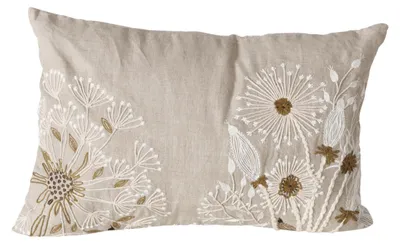 Produktbild von Dekokissen FINNA, Blumenmuster, 100% Leinen
