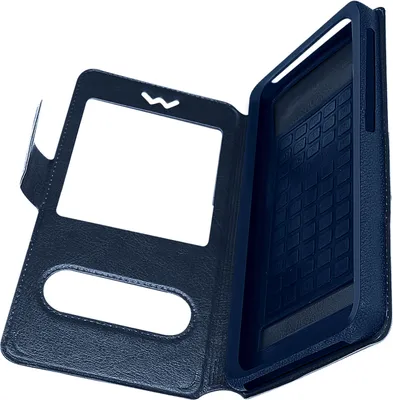 Produktbild von Avizar, Universelle Hülle Smartphones max. 133 x 138 x 71mm, 2 Sichtfenster, Nachtblau