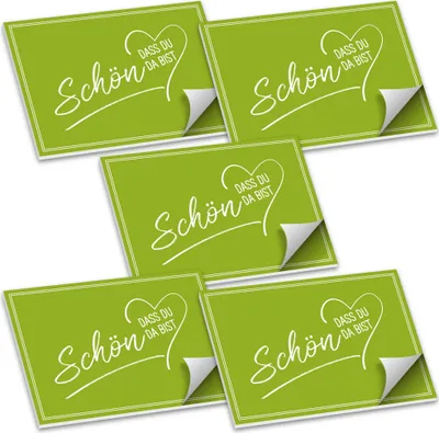 Produktbild von ITENGA Tischset A3 5er Set Schön dass du da bist V2 frühlingsgrün