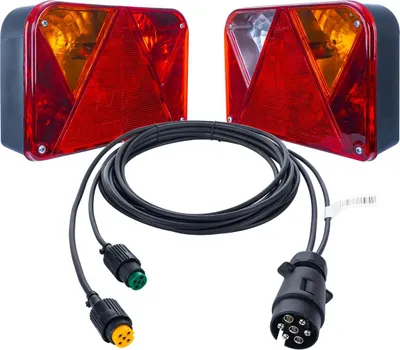 Produktbild von DOBPLAST MANTES Anhänger Beleuchtungsset DPT35 7-polig 4 m 12 V 0,5 mm2 für Anhänger und Pritschenanhänger 2x 5-polig Bajonett
