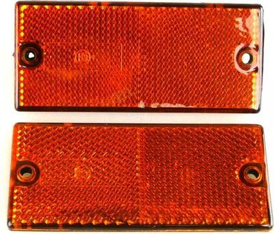 Produktbild von Rückstrahler 90x40mm Reflektor orange Schraube Paar Katzenauge Seitenstrahler
