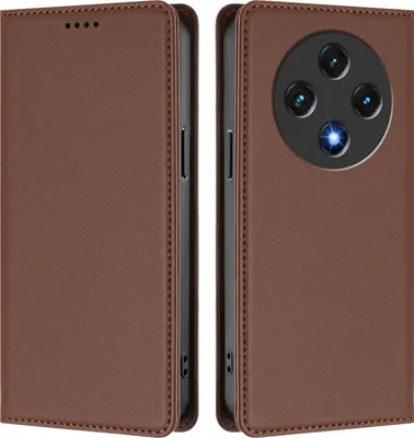 Obrázek produktu pro Kožené pouzdro pro Umidigi G100, magnetické flipové pouzdro zPolyuretankůže se stojánkem Hnědá