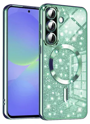Obrázok produktu pre Techsuit Luxury Glitter MagSafe – puzdro na Samsung Galaxy A36 5G / A56 5G – svetlozelený