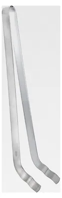 Produktbild von Gebogene Grillzange aus Edelstahl 18/10, spülmaschinengeeignet, Silber