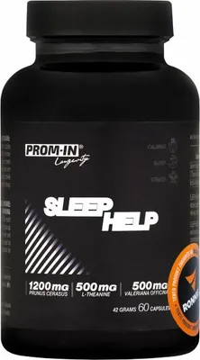 Immagine prodotto di Prom-In Aiuto al sonno 60 capsule / Supporto al sonno / Estratto di ciliegia, valeriana e aminoacido L-teanina