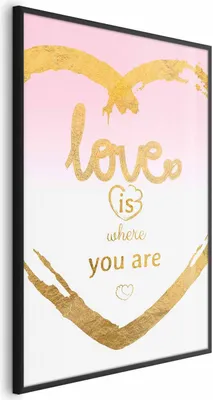 Produktbild von Posterpapier Poster - Love Is Where You Are 40x60 cm Text m-A-0916-ao-a