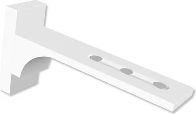 Produktbild von Interdeco Wandträger mit Abstand 6,5-11,5 cm / Wandwinkel als Langloch-Träger für Gardinenschienen Weiß, Typ Variax