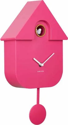 Produktbild von Karlsson - Kuckucksuhr Modern Cuckoo - Rosa - 8.5x21.5x41cm