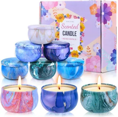 Produktbild von Aottom Duftkerzen Geschenkset, Sojawachs Aroma Teelichter, 9 Düfte