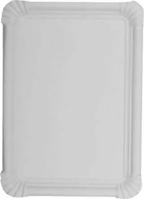 Produktbild von 500 tradingbay24 Teller, Pappe [rc] eckig 17 cm x 25 cm weiss tbU95328 Einewgteller Pappteller