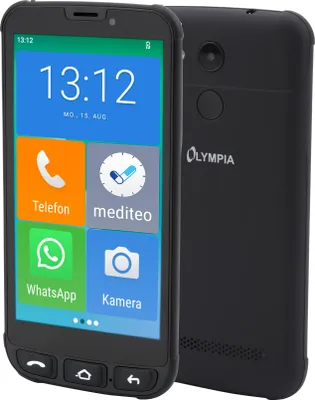 Image de Olympia Neo Mini+ Smartphone senior 5 pouces avec bouton d'appel d'urgence Station de recharge Android 15 Double SIM