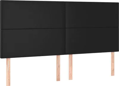 Produktbild von Kopfteil Schwarz 180x5x118/128 cm Kunstleder