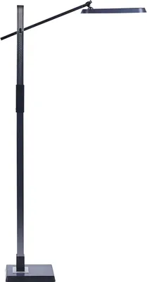 Produktbild von BELIANI LED-Stehlampe Dunkelgrau Metall und Kunststoff 144 cm Dimmbar CCT Verstellbarer Arm und Schrim Modern Bogenlampe Beleuchtung Heim Büro