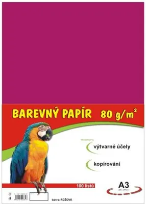 Zdjęcie produktu dla Papír A3, 80 g, růžový, 100 listů