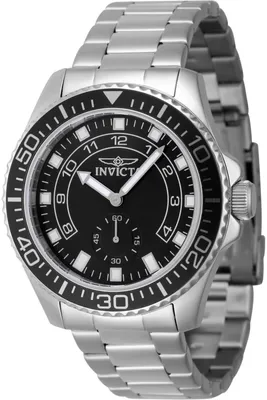 Obrázok produktu pre Invicta Pro Diver 47125 Pánske Hodinky - Quartz Hnutie - Nerezová Oceľ s Čiernym Ciferníkom - 44 mm