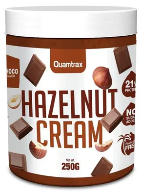 Image de Pâtes à Tartiner Protéinées - Quamtrax - Crème de Noisette (250g) - Saveur Chocolat Noisette