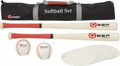 Immagine prodotto di Set da softball - in legno duro ecologico, in pratica borsa per il trasporto