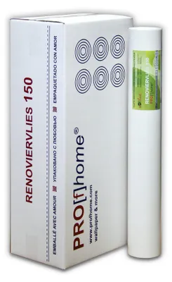 Produktbild von PROFHOME Renoviervlies 150 g Malervlies Anstrich-Vlies Vliestapete weiß 6 Rol.