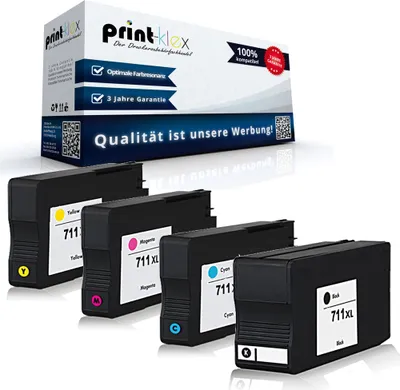 Produktbild von 4x Kompatible Tintenpatronen für HP DesignJetT120 DesignJetT520 DesignJetT52024Inch CZ129A CZ130A CZ131A CZ132A Black Cyan Magenta Yellow - Color Pro Serie