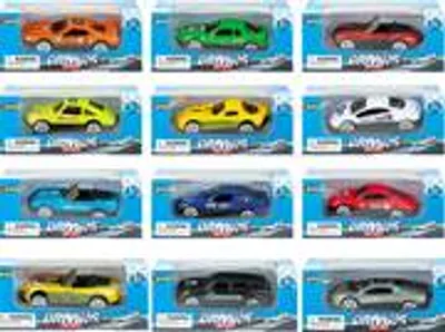 Produktbild von Luna Auto-Set mit 12 Metall Sportwagen Die-Cast Fahrzeuge Maßstab 1:72 +3J