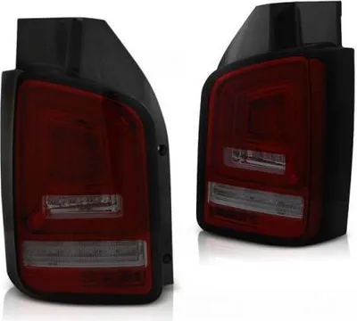 Produktbild von Voll LED Lightbar Rückleuchten passend für VW T5 Bj. 03-09 Rot/Smoke dynamischer Blinker