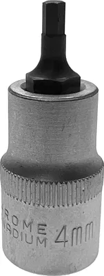 Produktbild von 4 mm Innensechskant Steckschlüssel-Einsatz Schraubendreher-Einsatz 1/2" CV Stahl