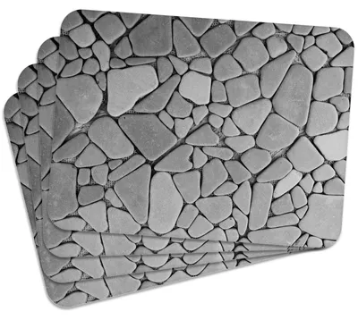 Produktbild von MG Design Set aus 4 Kork-Platzsets - Stone - 30 x 40 cm - hitzebeständig & abwischbar, mit Korkrückseite