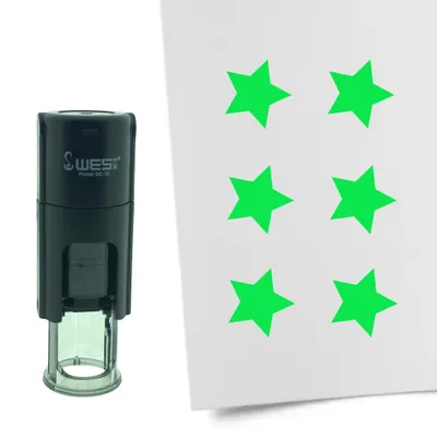 Image de Tampon encreur CombiCraft Étoile 10 mm rond – Encre verte