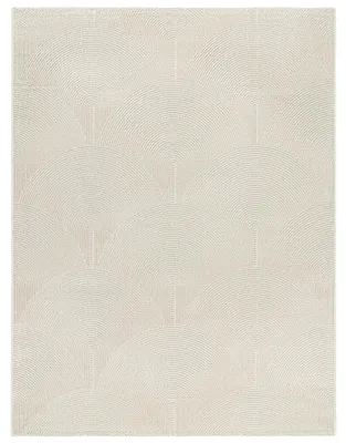 Produktbild von TT Home Wohnzimmer Teppich Esszimmer Kurzflor Boho Design Skandinavisch Unifarben Mit Bogen Optik Hoch-Tief-Effekt Modern Größe 80x250 cm