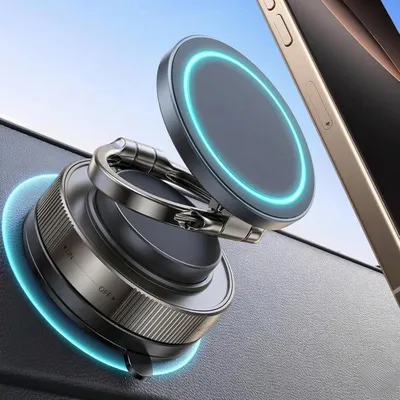 Produktbild von KANDONEX Handyhalterung Auto Magnet Saugnapf – Auto Zubehör Innenraum KFZ Handyhalter Schreibtisch Mobile Halterung kompatibel mit MagSafe ZF75
