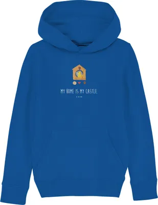 Produktbild von Mr. & Mrs. Panda Kinderpullover Vogel Haus 12-14 Jahre (152/164) - Royal Blue - Geschenk, Home Sweet Home, Zuhause, Pullover, Sweatshirt, Hoody, Hoodie, Pulli, Castle