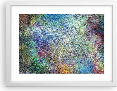 Produktbild von Gerahmtes Poster - Weißer Rahmen - Abstraktion modern - 40x30 cm - Wand Bild - Wanddeko - Wandbilder - Kunstposter - Wandposter - Bilderrahmen - Bilder - Kunstdruck - Wandbild - P2WAA40x30-3668