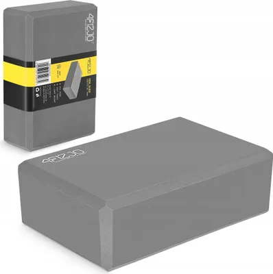Produktbild von 4FIZJO Yoga-Block aus EVA-Schaum, 23x15x7,6 cm, 160 g, Grau