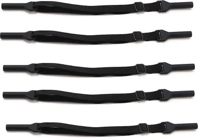 Produktbild von INF Augenbrillen Elastische Bänder für Erwachsene 5 Stück Schwarz Verstellbar Rutschfest Schwarz
