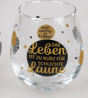 Produktbild von Whiskyglas, Wasserglas oder auch Weinglas mit Spruch Das Leben""