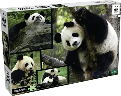 Produktbild von WWF Puzzle Pandas (1000 Teile) Pandabär Puzzel Bär