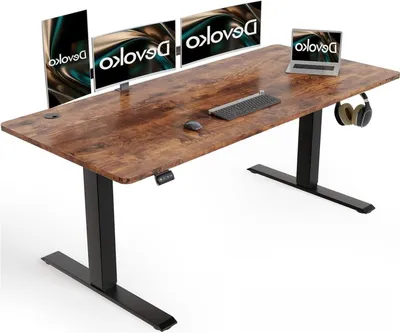 Produktbild von Elektrisch höhenverstellbarer Steh-Sitz-Schreibtisch – Büromöbel – Arbeitstisch – Stehschreibtisch – Ergonomischer Schreibtisch