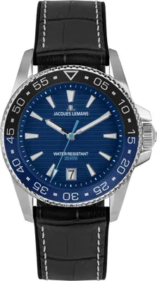 Produktbild von Jacques Lemans Armbanduhr Date Liverpool Diver Blue - Black