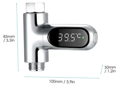 Zdjęcie produktu dla Cyfrowy termometr prysznicowy ��/�H Termometr do kąpieli Termometr do wody 5~85�� Pomiar 360�� Obrotowy wyświetlacz LED dla starszych dzieci
