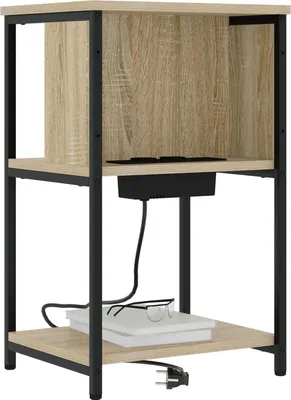 Zdjęcie produktu dla vidaXL Szafka nocna dąb sonoma 38 x 31 x 61 cm Materiał drewnopochodny