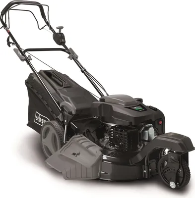 Produktbild von Scheppach MS197-51B Black Benzin Rasenmäher Trike mit Radantrieb | 5,2PS | 4-Takt Motor 200ccm | 51cm Schnittbreite | 65L Fangkorb | Stahlgehäuse | 7-Fach Schnitthöhenverstellung 25-75mm