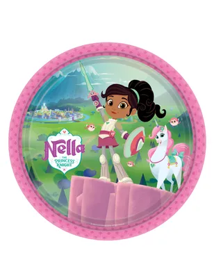 Productafbeelding van Nella The Princess Knight Kartonnen Borden 22,8cm 8 stuks