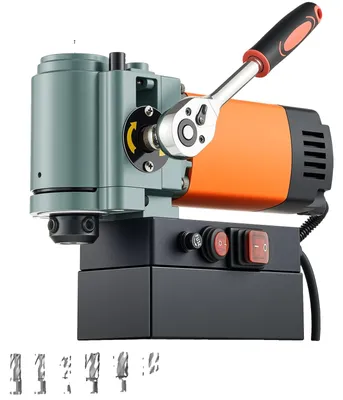 Immagine prodotto di Trapano magnetico VEVOR a basso profilo, 1300 W, diametro di foratura 35 mm, potenza 10000 N, trapano magnetico portatile con codolo Weldon, per superfici metalliche industria del fai da te