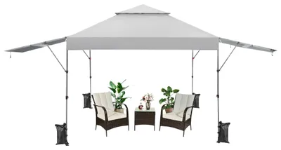 Obrázek produktu pro Stan s výklopnou stříškou a dvojitou markýzou, 300x537 cm, UPF 50+