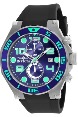 Obrázek produktu pro Invicta Pro Diver 17813 Pánské Hodinky - Quartz Hnutí - Nerezová Ocel s Modrým Ciferníkem - 50 mm