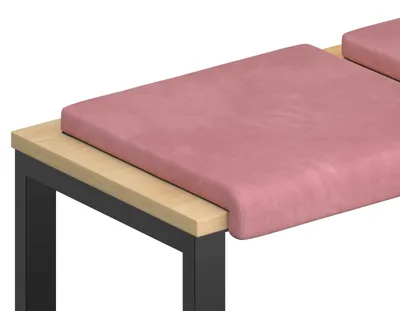 Image de vidaXL Coussins de banquette, lot de 4, velours, rose, profondeur 35 cm